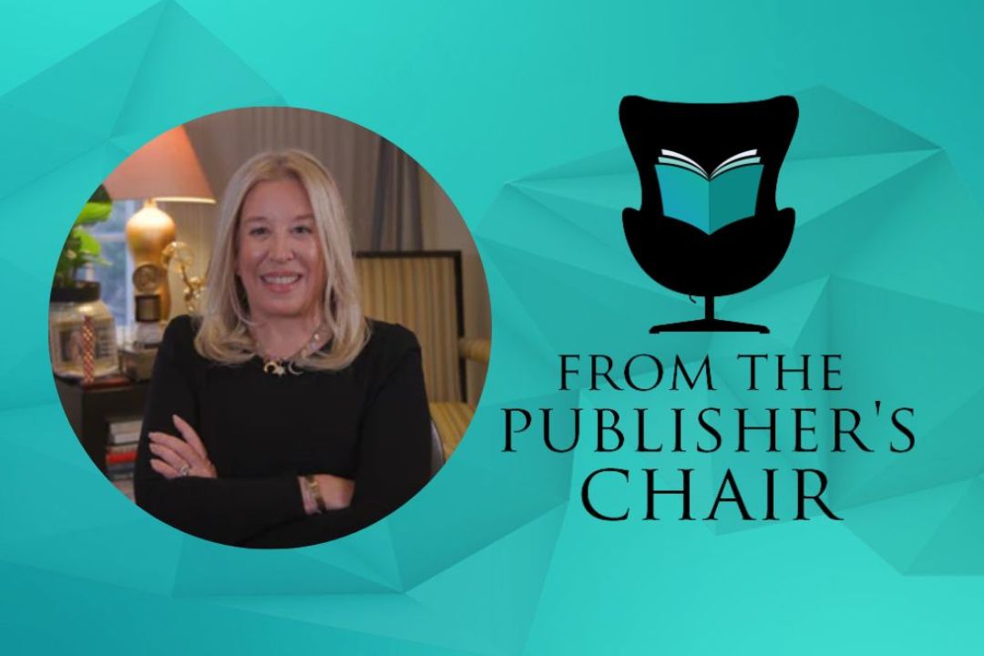 Lisa Sharkey in the Publisher's Chair