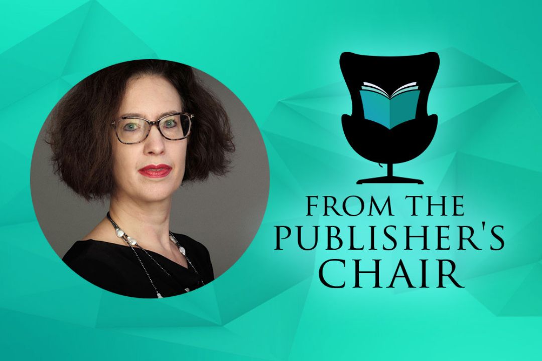 Lucy Myers in the Publishing Chair