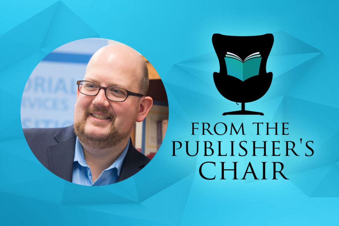 Tyler Carey in the Publisher's Chair