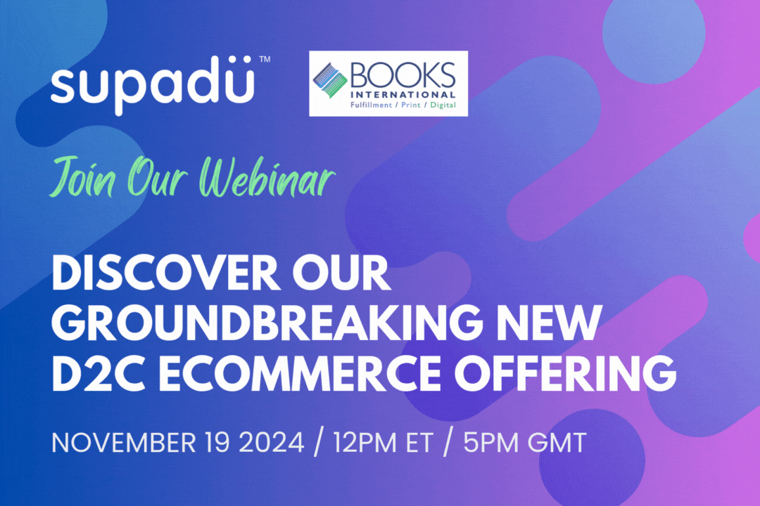 Supadu webinar invitation with text about D2C eCommerce offering 