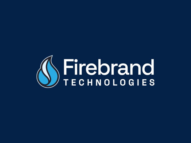 Firebrand Technologies logo on a dark blue background