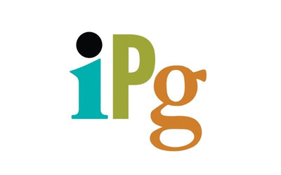 Independent Publishers Group logo with colorful text 'ipg' on a white background