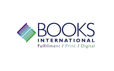 Books International logo with a gradient square and text on a white background