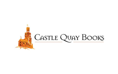 Logo of Castle Quay Books with a castle icon on a white background