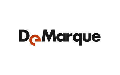 DeMarque logo with a black and orange design on a white background
