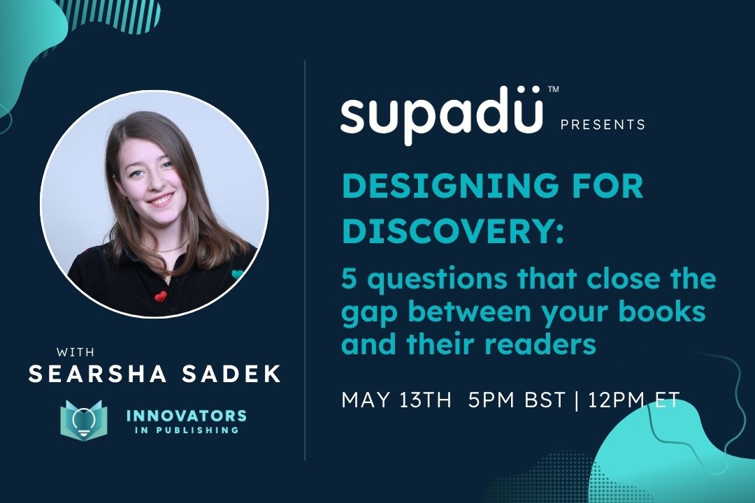 Promotional graphic for a supadu event with a speaker's portrait and event details.