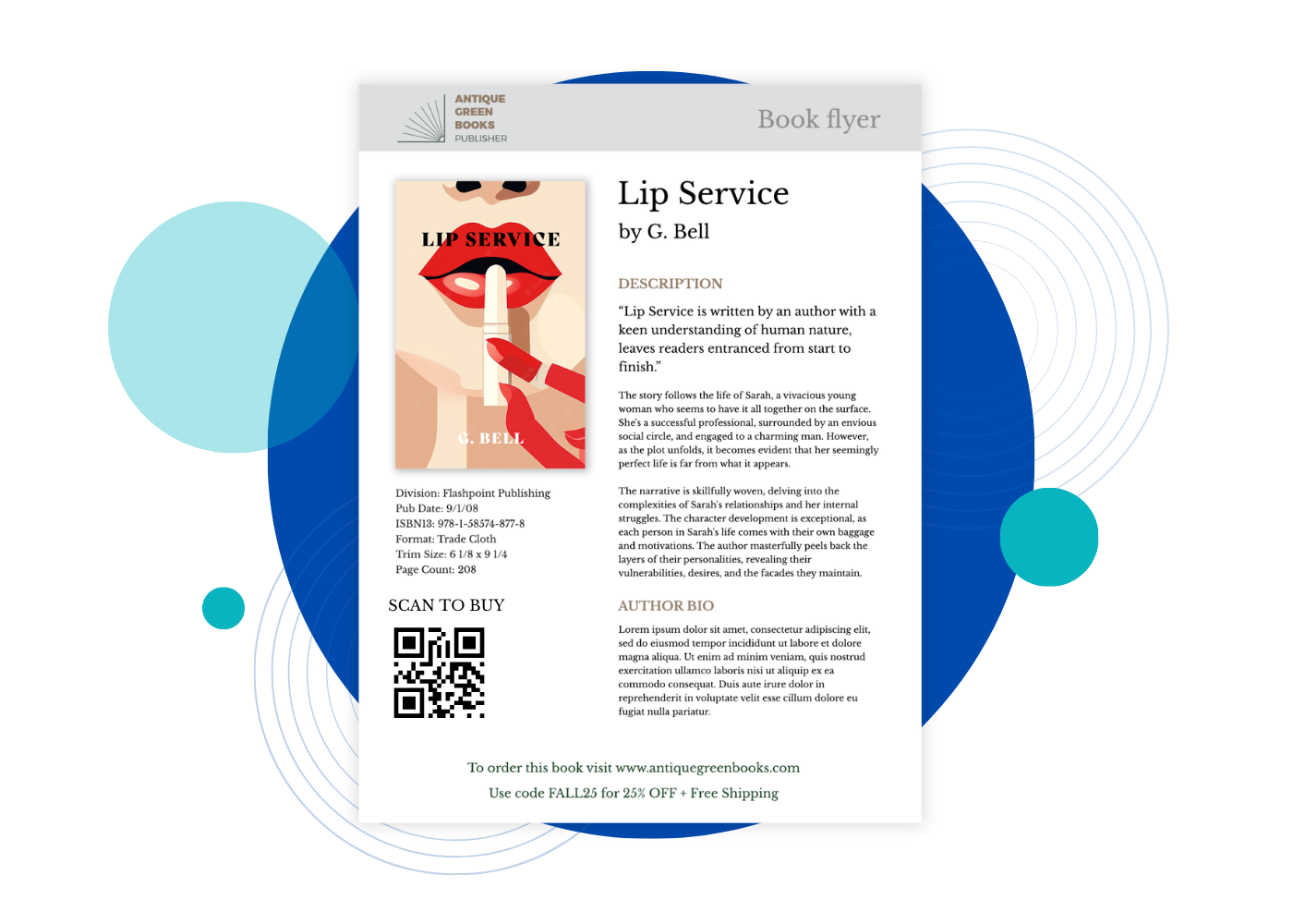 Smart Book flyere design, with blurb and jacket cover