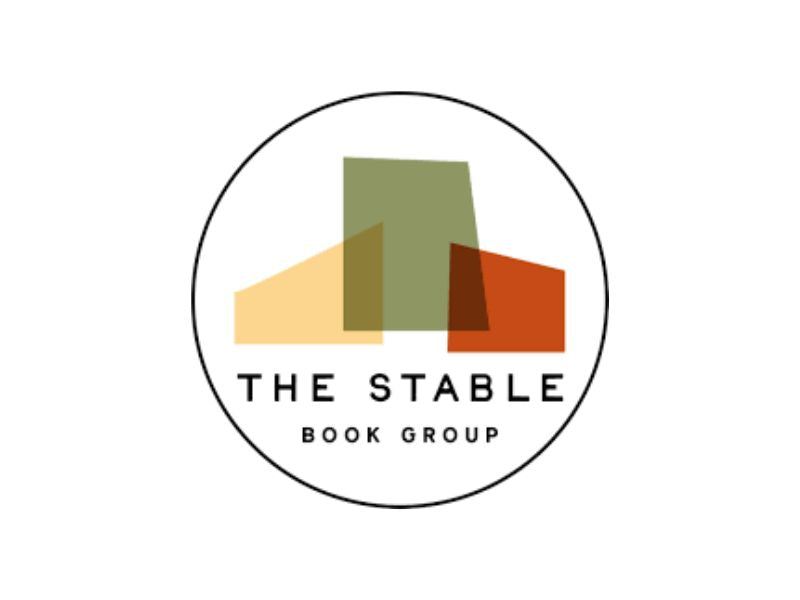 Logo of The Stable Book Group with geometric shapes in green, yellow, and red on a white background.